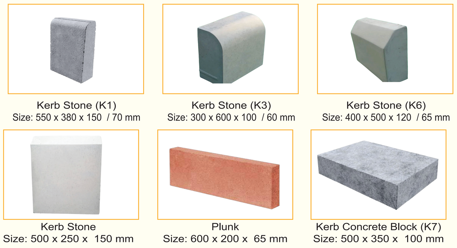 Kerb stone
